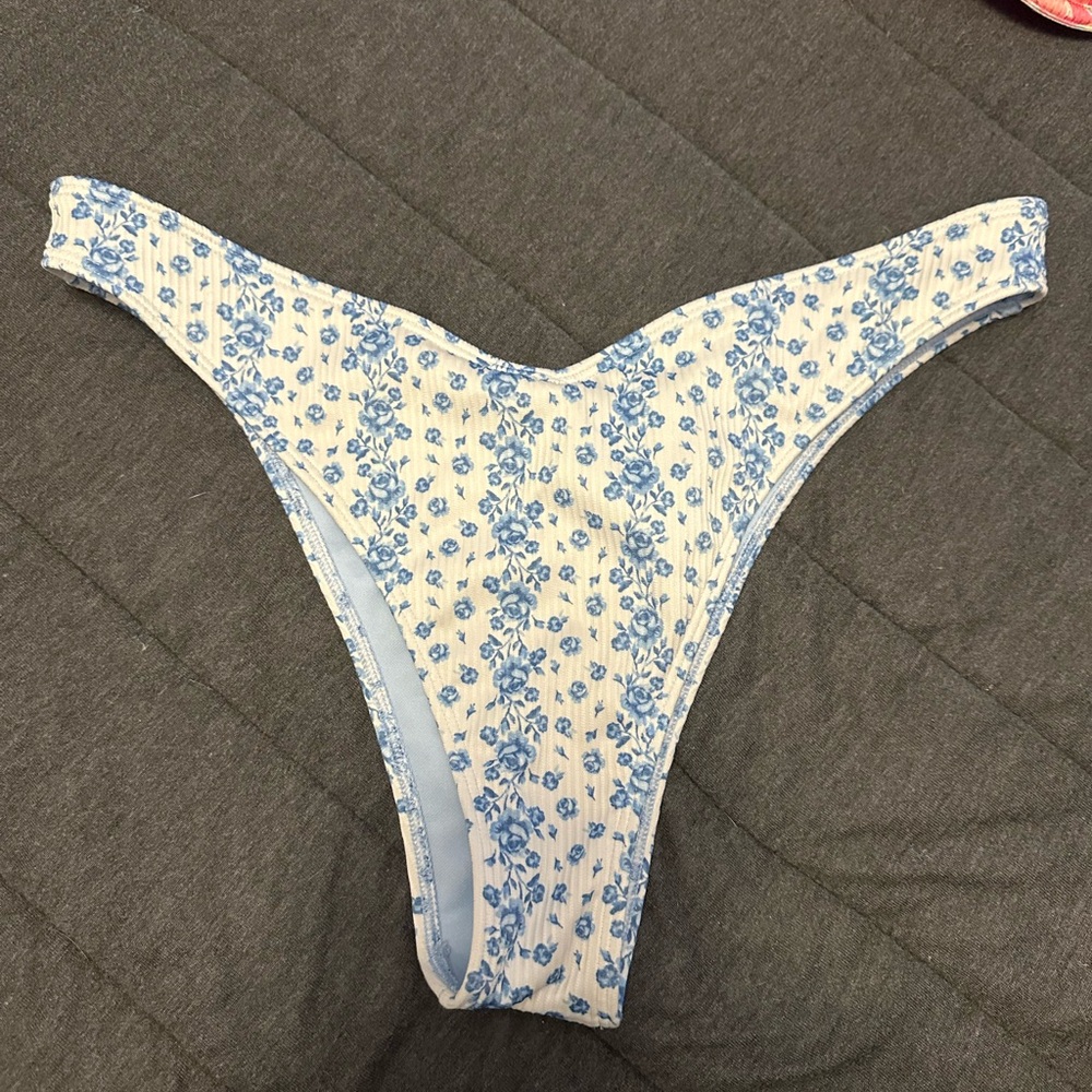 Hollister Blue Floral Bikini Bottom